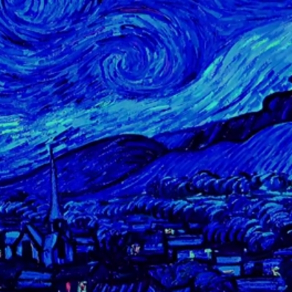 XL Black Light Starry Night Vincent Van Gogh Big Wall Tapestry Blacklight New - Picture 7 of 11